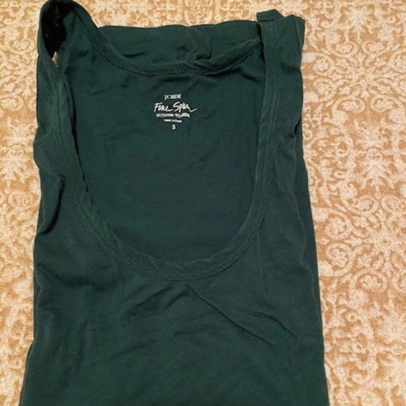 3 J.Crew tank tops, Size Small, Green, orange, light orange - Picture 3 of 11